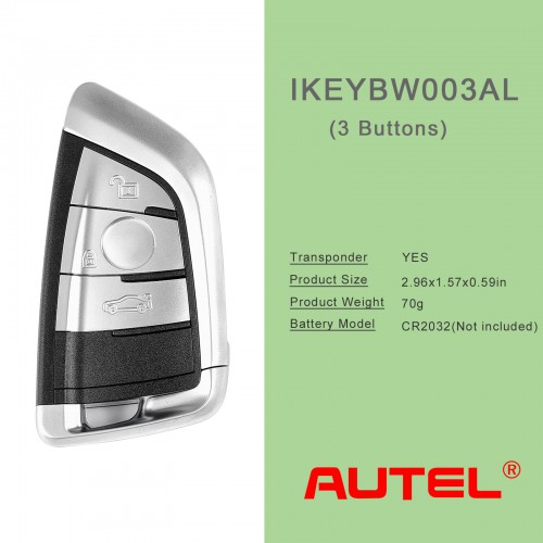 AUTEL IKEYBW003AL BMW 3 Buttons Smart Universal Key 5pcs