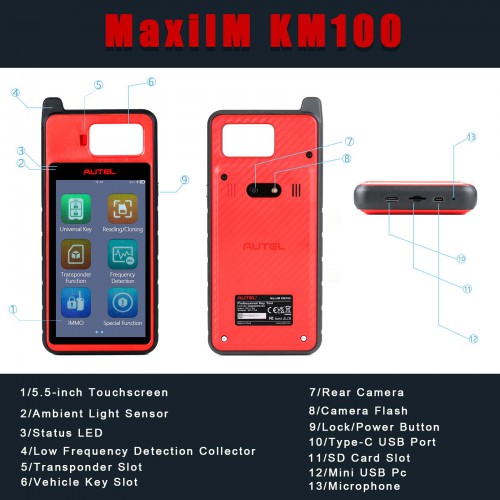 Autel MaxiIM KM100 Auto Key IMMO Key Generator Kit with 5pcs of Basic Standard Ikey