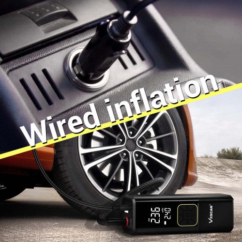 VXSCAN 150 PSI Tire Inflator Portable Air Compressor Air Pump Suitable for Cars, Bikes, Balls  21 Cylinders 6000mAh Battery