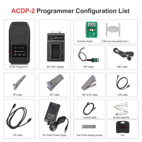 [Porsche Package] Yanhua Mini ACDP 2 Key Programmer Master Basic Plus Module 10 for Porsche 2010-2018 BCM Add Key, All Keys Lost and Renew Key