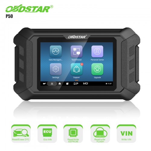 OBDSTAR P50 Airbag Reset tool SRS Reset Equipment Covers 86 Brands and Over 11800+ ECU Part No. Support Battery Reset for Audi Volvo by BENCH