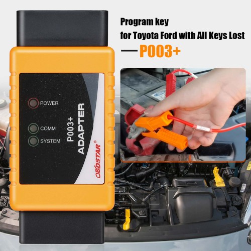 Full Package OBDSTAR P003+ Adapter with TOYOTA 8A Cable + Ford All Key Lost Bypass Alarm Cable Used with X300 DP Plus, X300 Pro4, MS80