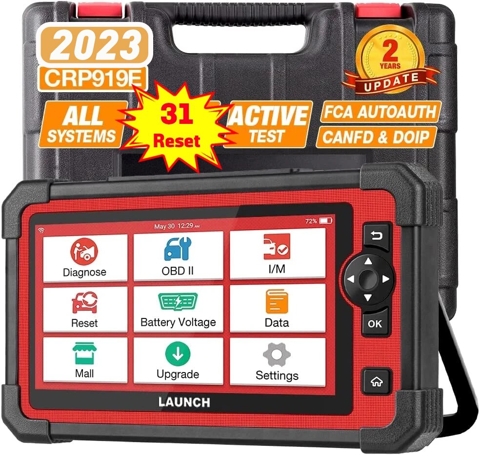 Launch CRP919E BT Diagnostic Scanner with Bluetooth Supports CAN FD DoIP  ECU Coding Global Version